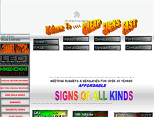 Tablet Screenshot of cheapsigns-fast.com